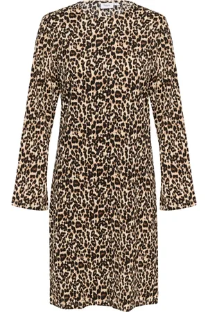 Saint Tropez Sukienki, Kobieta, brązowy, L, Elegancka Czarna Sukienka Ilyssasz Leo