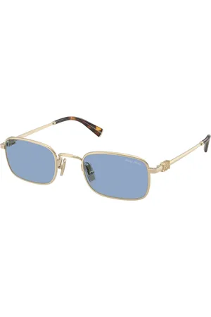 Miu Miu Akcesoria, Kobieta, Żółty, 49 MM, Stylowe okulary przeciwsłoneczne