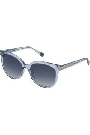 Furla Akcesoria, Kobieta, Niebieski, ONE SIZE, Niebieskie okulary przeciwsłoneczne z octanu