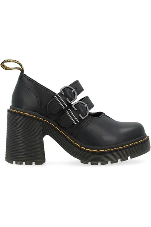 Dr. Martens Buty, Kobieta, Czarny, 40 EU, Skóra, Czarne Czółenka Sandały Eviee