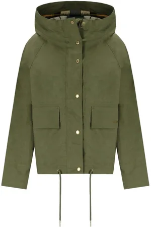 Barbour Kurtki, Kobieta, Zielony, XS, Bawełna, Zielona Kurtka Nith Showerproof