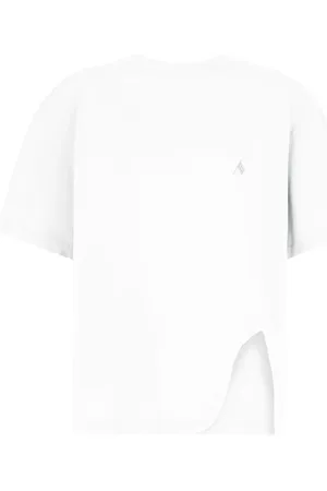 The Attico Koszulki, Kobieta, Biały, S, Bawełna, Oversize`owy T-shirt z bawełnianego dżerseju w kolorze białym