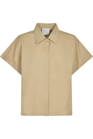 FORTE FORTE Bluzki, Kobieta, Beżowy, M, Bawełna, Elegancka Koszula