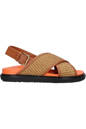 Marni Buty, Kobieta, brązowy, 36 EU, Tkane Sandały Fussbett