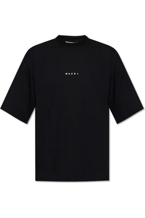 Marni Koszulki, Mężczyzna, Czarny, S, Bawełna, T-shirt z logo