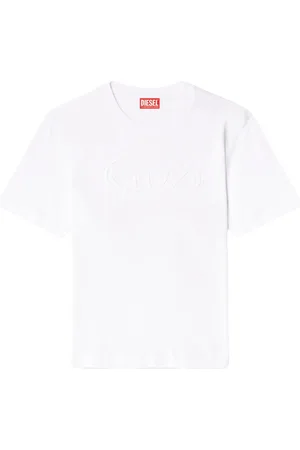 Diesel Koszulki, Mężczyzna, Biały, XL, Bawełna, T-shirt Adjust Big Oval