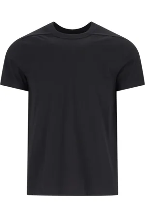 Rick Owens Koszulki, Mężczyzna, Czarny, S, Czarna Klasyczna Bawełniana Koszulka