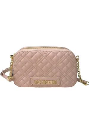 Moschino Torebki, Kobieta, Różowy, ONE SIZE, Pudrowo Różowa Torba na Ramię z Zamkiem Błyskawicznym