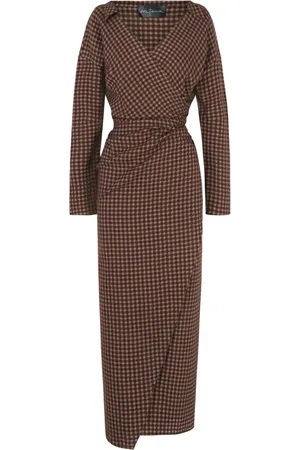 Cortana Sukienki, Kobieta, Czerwony, M, Wełna, Norima Midi Wrap Dress