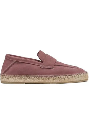 Ermenegildo Zegna Buty, Mężczyzna, Różowy, 41 EU, Len, Espadryle z zamszu Valencia