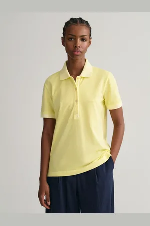 GANT Koszulki, Kobieta, Żółty, XS, Bawełna, Koszulka Polo Chemise