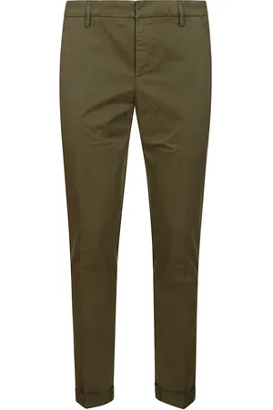 Dondup Spodnie, Mężczyzna, Zielony, W31, Bawełna, Spodnie Gaubert Slim-fit