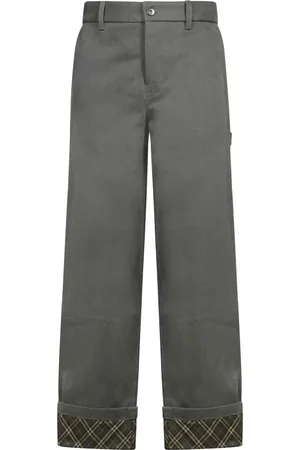 Burberry Spodnie, Mężczyzna, Szary, M, Bawełna, Szare spodnie