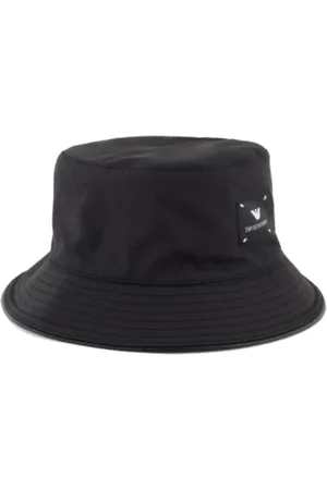 Emporio Armani Akcesoria, unisex, Czarny, ONE SIZE, Nylon, Nylonowy Kapelusz Cloche