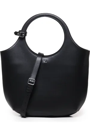 Courrèges Torebki, Kobieta, Czarny, ONE SIZE, Skóra, Średnia torba typu tote ze skóry