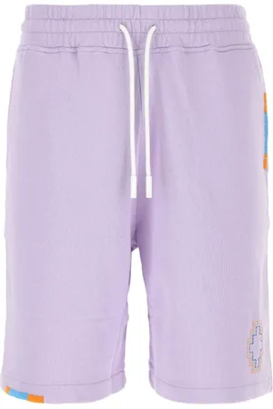 MARCELO BURLON Szorty, Mężczyzna, Fioletowy, L, Bawełna, Bawełniane Szorty Bermuda