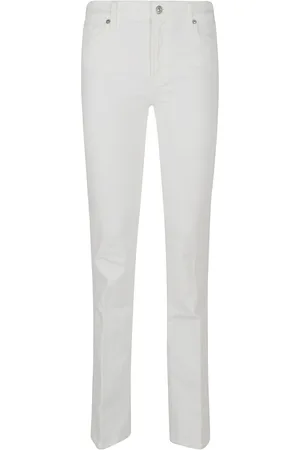 7 for all Mankind Jeansy, Kobieta, Biały, W28, Białe Spodnie Podkreśl Twój Styl