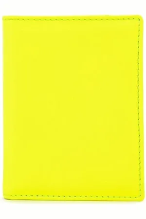 Comme des Garçons Akcesoria, Kobieta, Żółty, ONE SIZE, Skóra, Skórzany Portfel Bi-fold na Karty