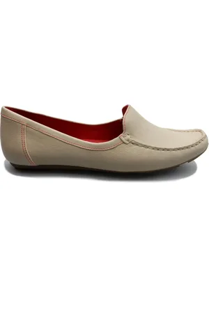 Clarks Buty, Kobieta, Biały, 39 EU, Skóra, Wygodne skórzane wsuwane mokasyny