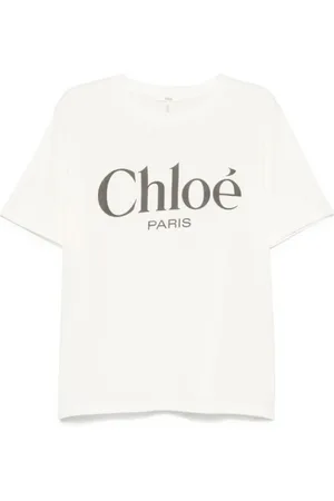 Chloé Koszulki, Kobieta, Biały, M, Bawełna, Biały T-Shirt