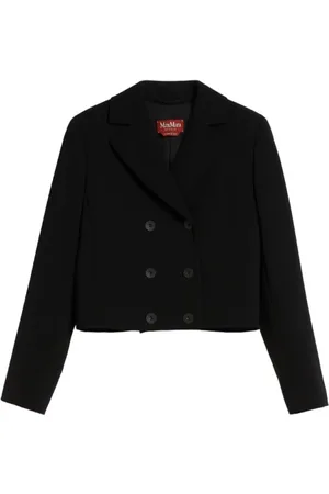 Max Mara Kurtki, Kobieta, Czarny, S, Wełna, Żakiet jednorzędowy