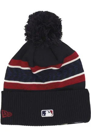 New Era Akcesoria, Mężczyzna, Czarny, ONE SIZE, Poliester, Cleveland Guardians Pom Pom Beanie