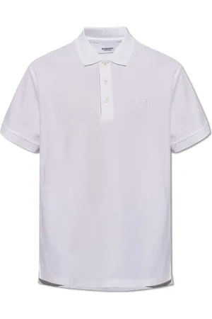 Burberry Koszulki, Mężczyzna, Biały, XL, Bawełna, Koszulka Polo Eddie
