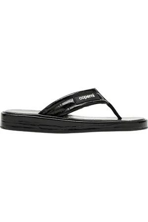 COPERNI Buty, Kobieta, Czarny, 38 EU, Skóra, Skórzane Klapki z Logo