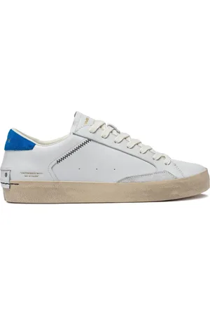 Crime london Buty, Mężczyzna, Biały, 40 EU, Zniszczone Skórzane Sneakersy