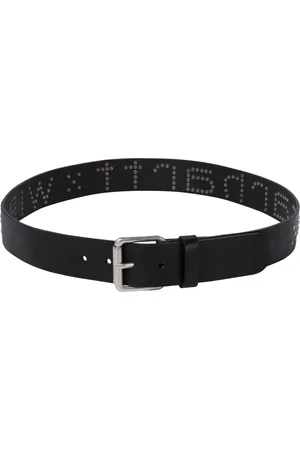 Carhartt Akcesoria, Mężczyzna, Czarny, L, Skóra, Pasek Script Studs