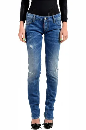 Dsquared2 Jeansy, Kobieta, Niebieski, M, Bawełna, Modne jeansy rurki