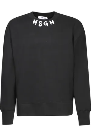 Msgm Bluzy, Mężczyzna, Czarny, S, Bawełna, Bluza Sweatshirt Elevate Style Aw 24