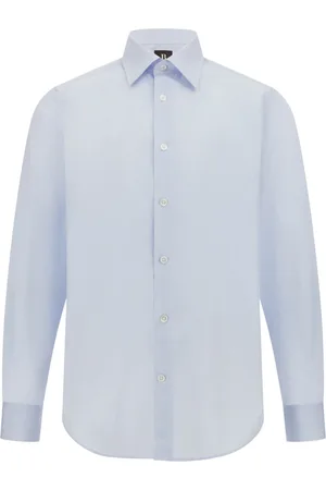 Boggi Milano Koszule, Mężczyzna, Niebieski, 4XL, Bawełna, Koszula bawełniana w paski o kroju Regular Fit