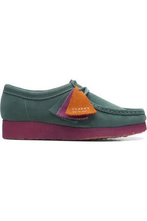 Clarks Buty, Kobieta, Zielony, 40 EU, Skóra, Wallabee