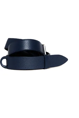 Orciani Akcesoria, Mężczyzna, Niebieski, ONE SIZE, Skóra, Młotkowany pasek skórzany