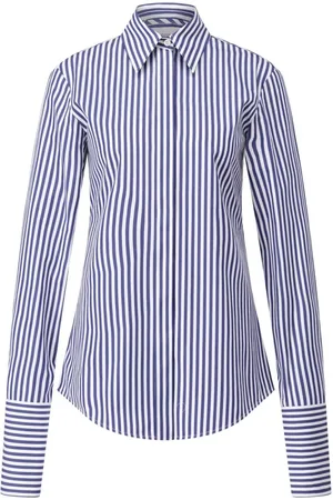 Sportmax Bluzki, Kobieta, Niebieski, M, Bawełna, Koszulka w paski Conio