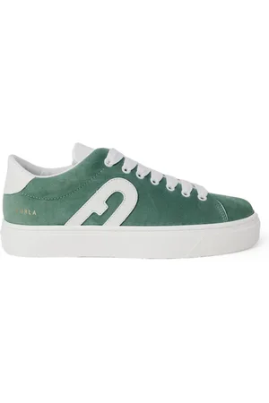 Furla Buty, Kobieta, Zielony, 38 EU, Skóra, Sznurowane Sneakersy