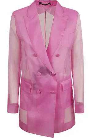 Max Mara Kurtki, Kobieta, Różowy, S, Jedwabna Marynarka Negrar