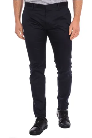 Dsquared2 Spodnie, Mężczyzna, Niebieski, S, Bawełna, Spodnie Slim-fit