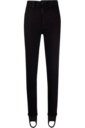 Dsquared2 Jeansy, Kobieta, Czarny, M, Denim, Proste jeansy denimowe