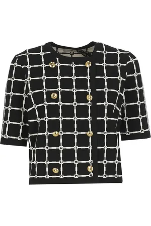 Elisabetta Franchi Swetry, Kobieta, Czarny, XL, Czarny Sweter z Krótkimi Rękawami