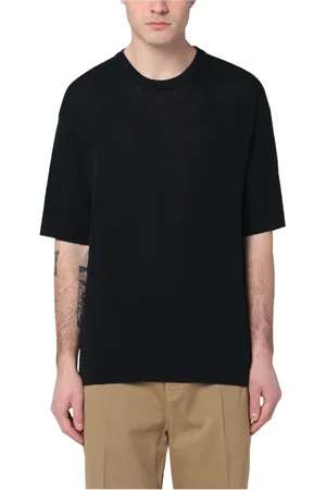 Roberto Collina Koszulki, Mężczyzna, Czarny, M, T-shirt z krótkim rękawem i okrągłym dekoltem