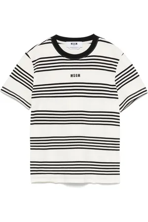 Msgm Koszulki, Kobieta, Wielobarwność, L, Bawełna, Koszulka Polo z Haftowanym Logo