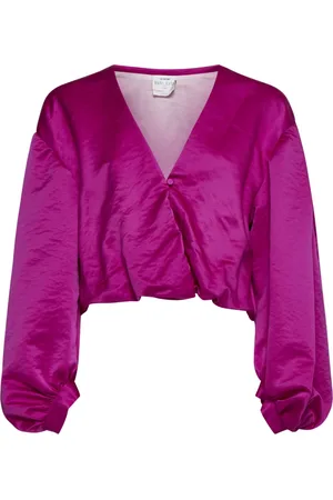 FORTE FORTE Bluzki, Kobieta, Różowy, S, Poliester, Magenta Elegancka Koszula