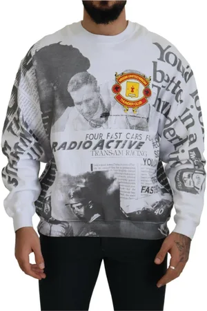 Msgm Bluzy, Mężczyzna, Wielobarwność, S, Bawełna, Bawełniany sweter crewneck