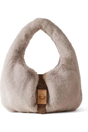 Borbonese Torebki, Kobieta, Beżowy, ONE SIZE, Zamsz, Cortina Hobo Bag