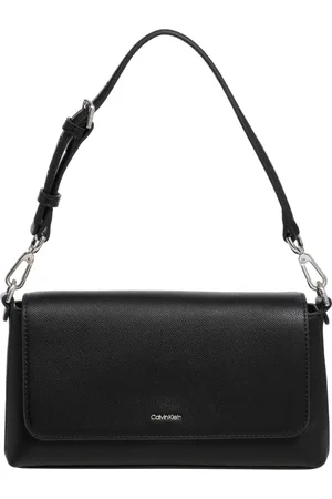 Calvin Klein Torebki, Kobieta, Czarny, ONE SIZE, Stylowa torebka na ramię Caviar