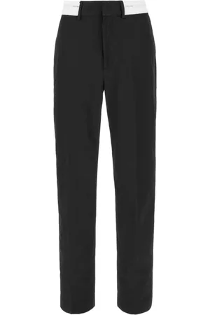 Palm Angels Spodnie, Mężczyzna, Czarny, XL, Bawełna, Proste spodnie
