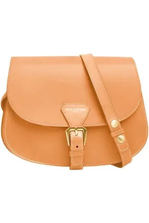 Inès de la Fressange Torebki, Kobieta, brązowy, ONE SIZE, Skóra, Kamela skórzana torba Flâneur
