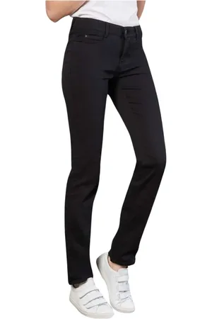 Mac Jeansy, Kobieta, Czarny, XL, Bawełna, Eleganckie jeansy o prostym kroju